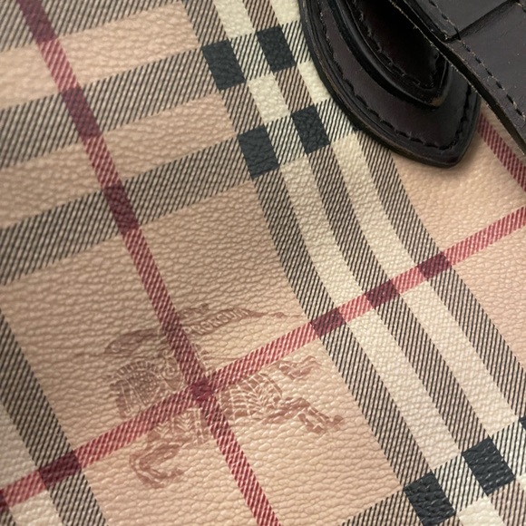 Burberry Classic model with real leather vintage check - authentic - Picture 5 of 7